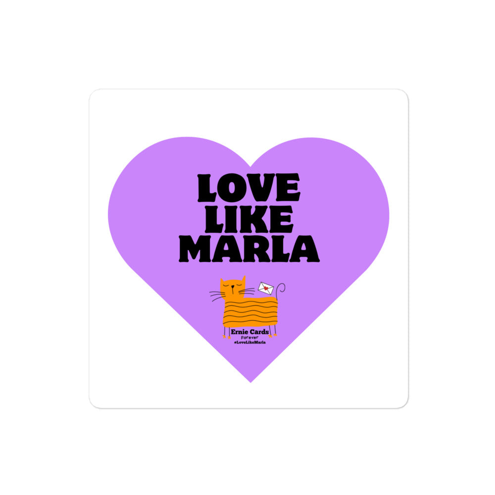 S Love Like Marla Vinyl Sticker 4x4