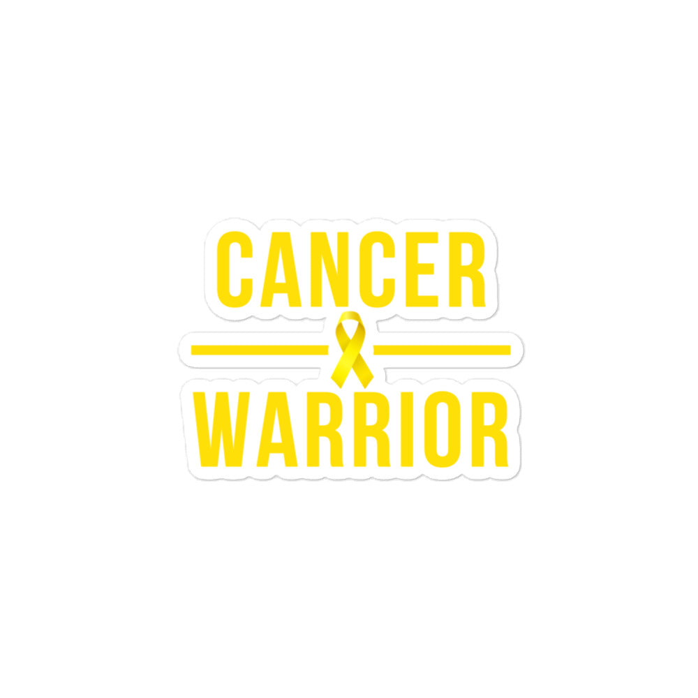 S Cancer Warrior Ribbon Sticker 4x4